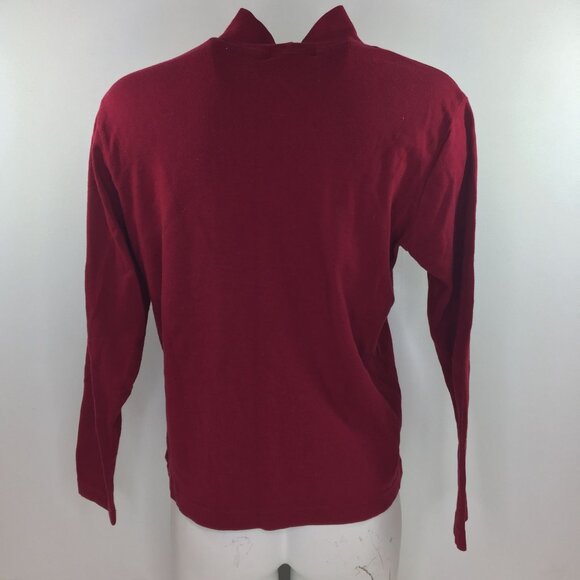 Jennifer Moore Women Red Knit Turtleneck Sweater Winter Cozy Comfy Size M Medium - Picture 6 of 10